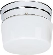 Nuvo SF77/342 - 1 Light - 6&#34; Flush with White Glass - Polished Chrome Finish