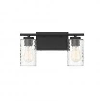 Savoy House Meridian M80037MBK - 2-Light Bathroom Vanity Light in Matte Black