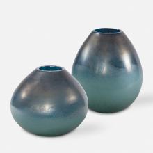 Uttermost 17975 - Rian Aqua Bronze Vases, S/2