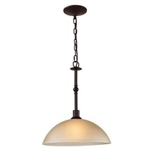 ELK Home 1301PL/10 - Thomas - Jackson 1-Light Pendant in Oil Rubbed Bronze with Light Amber Glass