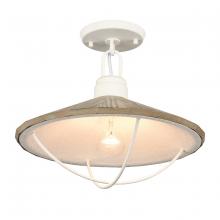 ELK Home 63155/1 - Cape May 14&#39;&#39; Wide 1-Light Semi Flush Mount - White Coral