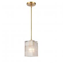 ELK Home 67866/1 - Ice Blocks 6&#39;&#39; Wide 1-Light Mini Pendant - Satin Brass