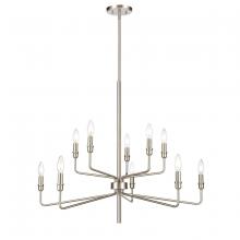 ELK Home 81529/5+5 - Saginaw 34&#39;&#39; Wide 10-Light Chandelier - Satin Nickel