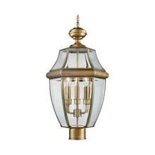 ELK Home 8603EP/89 - Thomas - Ashford 13'' High 3-Light Outdoor Post Light - Antique Brass