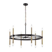 ELK Home CN261221 - Thomas - Notre Dame 12-Light Chandelier in Oil Rubbed Bronze, Gold