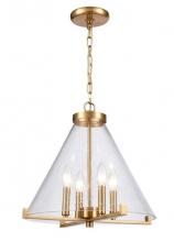 ELK Home D4467 - The Holding 17&#39;&#39; Wide 4-Light Pendant - Satin Brass