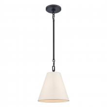 ELK Home EC89765/1 - Rydell 9'' Wide 1-Light Mini Pendant - Matte Black and Parchment