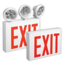 Aura Electrical Supply Inc. Items 8NY-2/3R-LED-N - NYC LED Exit & Combo Units Commercial Unit Equipment Combination Emergency Light and 8” Exit Sign